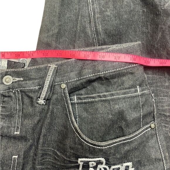 Y2K Vintage Rocawear Wide Leg Relaxed Men's Black Jeans size 38 - Picture 6 of 8